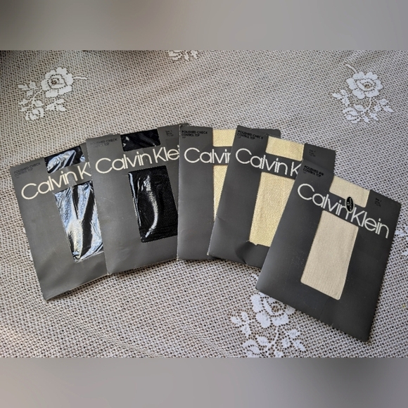 Calvin Klein Hosiery Vintage Collection - Black and Cream size A - Picture 1 of 5